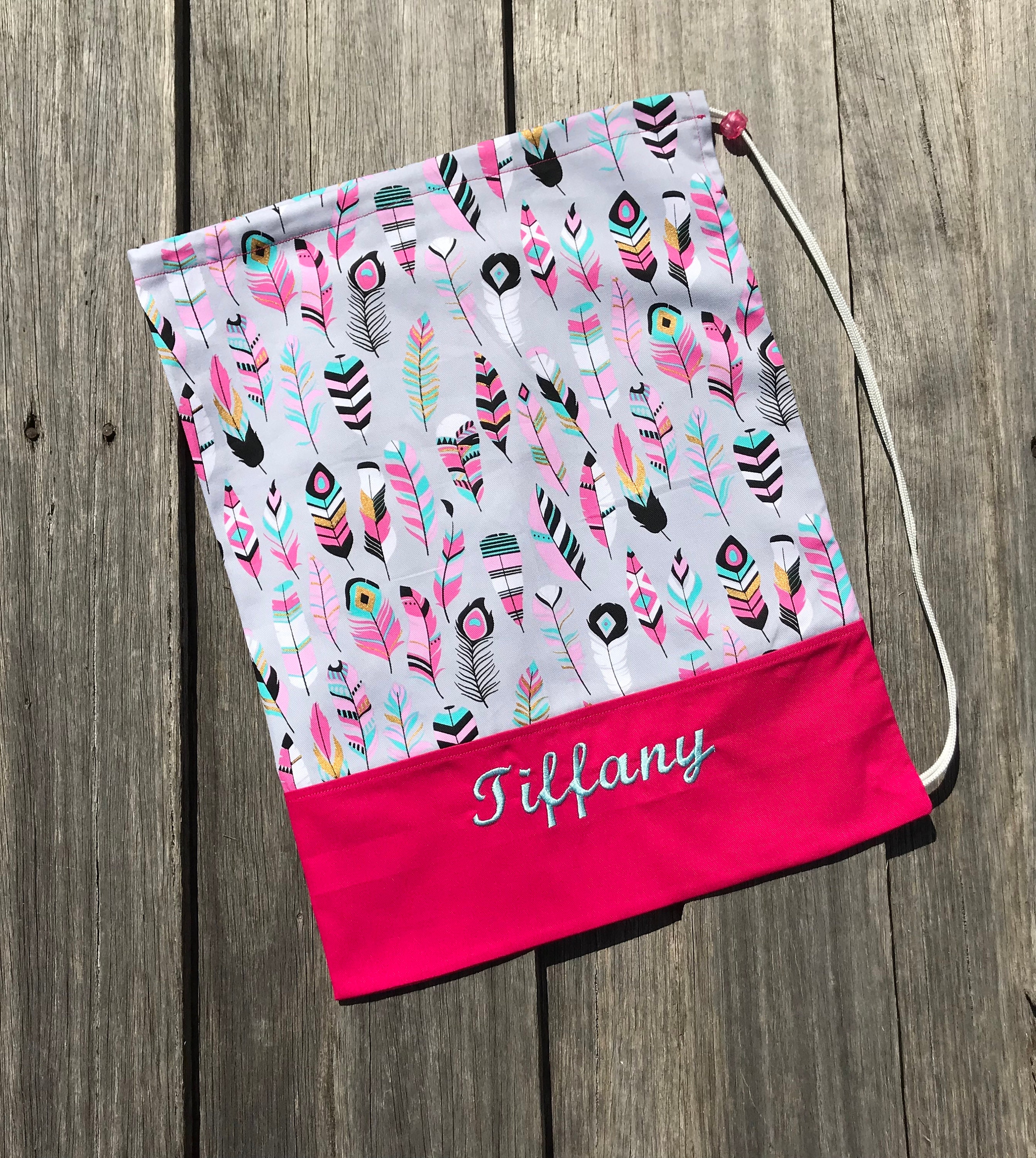 Embroidered Personalised Library Bags Etsy