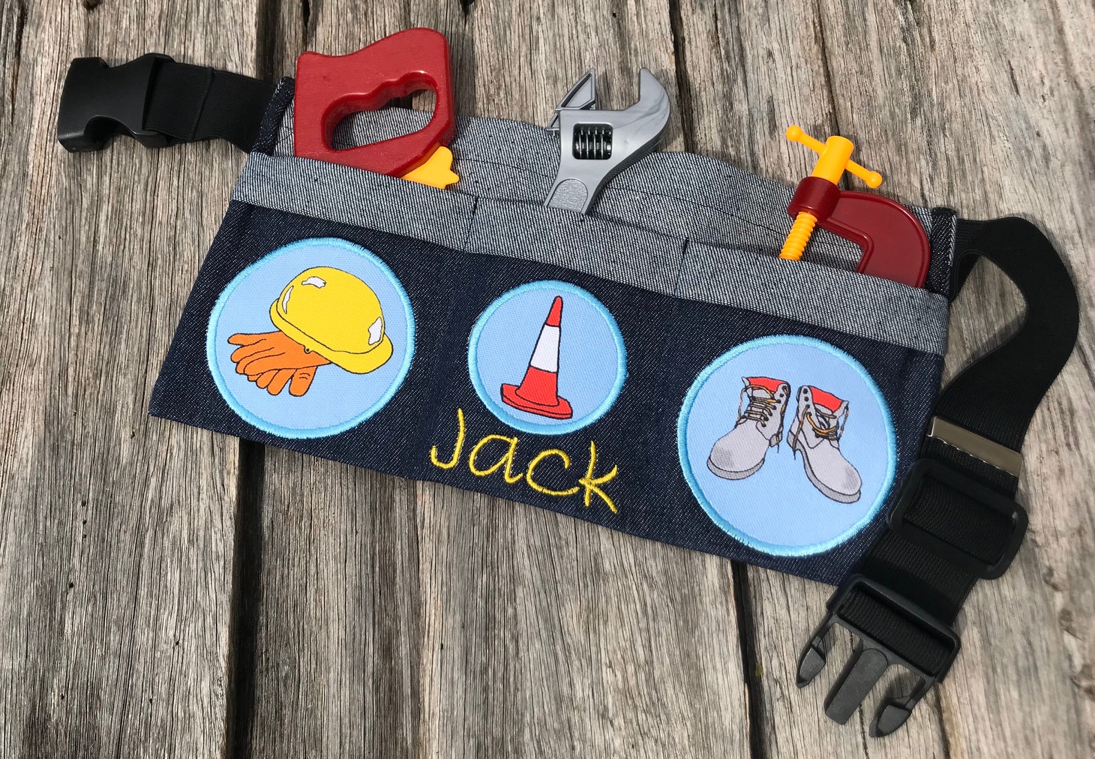 Kids personalised tool belt / toolbelt with tools included Etsy