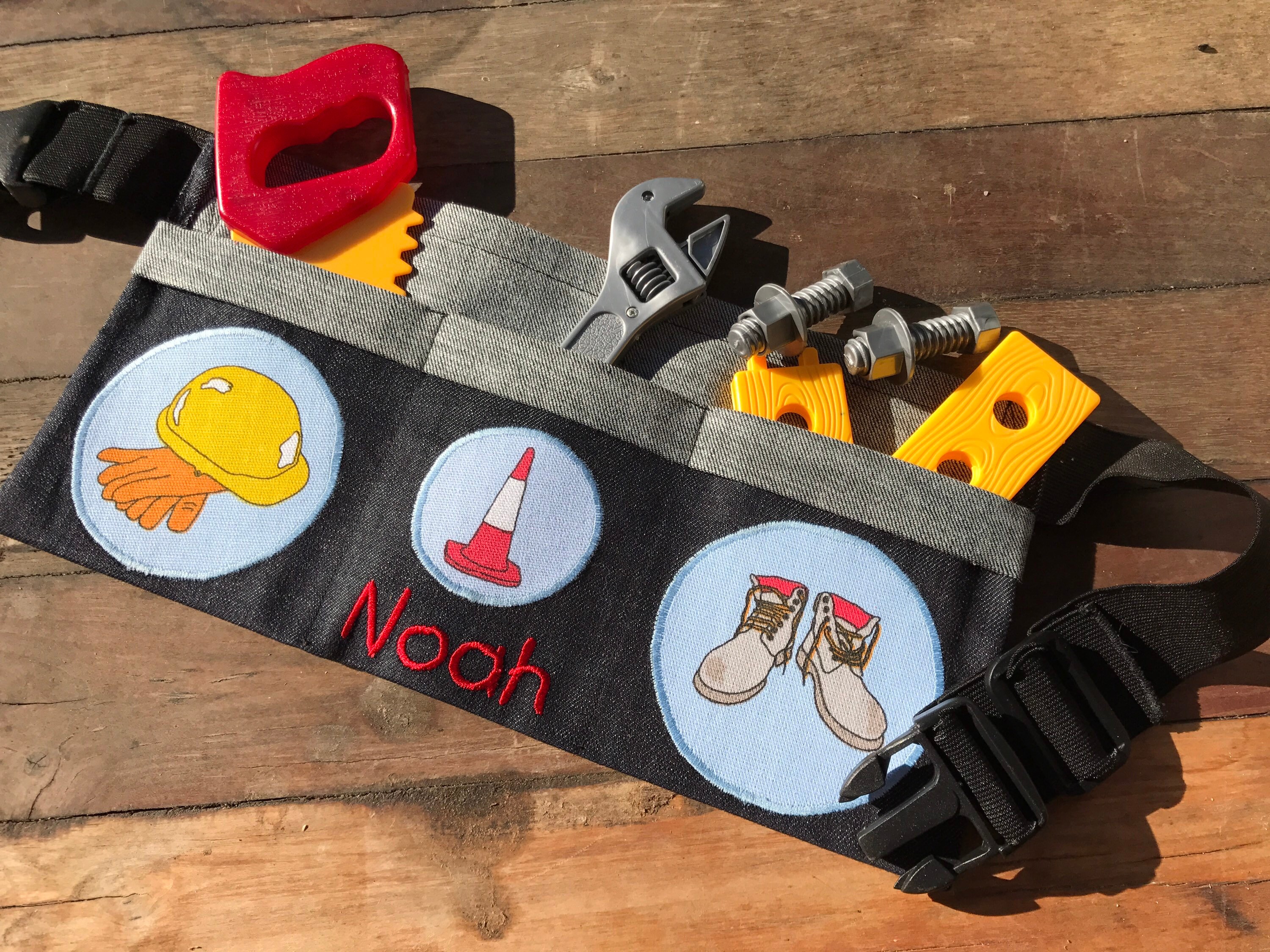Kids personalised tool belt / toolbelt without tools Etsy