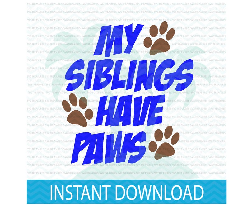 Download New baby announcement svg png My Siblings Have Paws new baby | Etsy