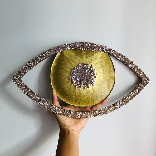 Gold Eye Wall Hanging Gold Wall Decor Evil Eye Wall Art Etsy