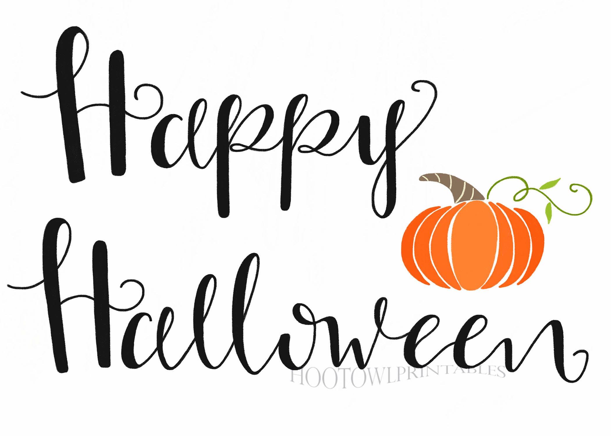 Halloween Printable Sign Halloween Decor Happy Halloween Etsy UK