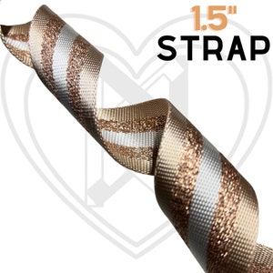 Backpack Straps (Set 2 Straps) | Champagne and Rose Gold - 38” x 1.5&quot; and 2&quot; Widths Available - Various Hardware Options