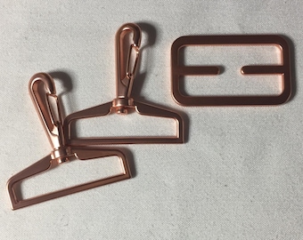 2&quot; Swivel Clips & Slider Set (2 swivels and 2 sliders) in Various Colors - 2&quot; and 1.5&quot;