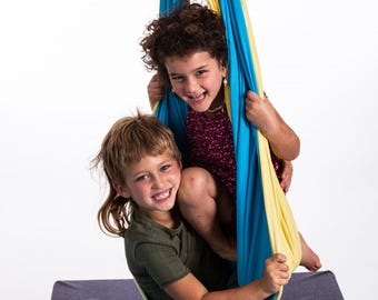 Hamaca sensorial infantil - Silla colgante para juegos activos, gimnasio para niños pequeños, regalo para parque infantil interior