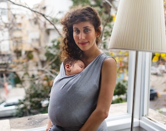 Fular portabebés de algodón piel con piel, portabebés, camiseta de lactancia, ropa de maternidad, regalo para baby shower, regalo para futuras mamás