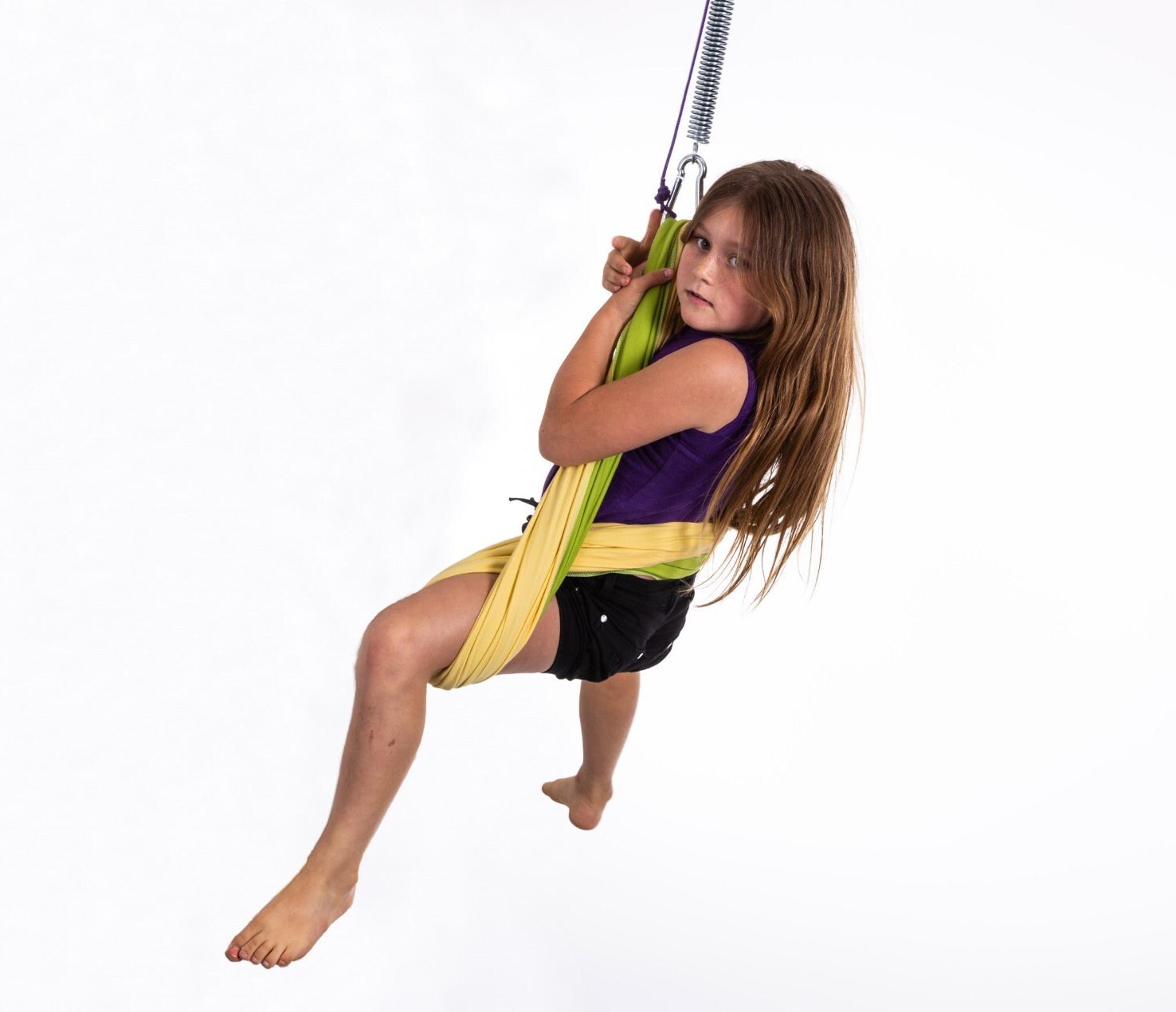 Ensemble de balançoire de yoga aérien, kit de yoga de trapèze volant Kit de  yoga aérien Hamac d’écharpe d’écharpe avec 2 sangles d’extension pour la