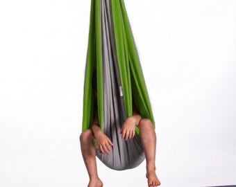 Columpio sensorial de algodón para niños - Silla hamaca acogedora para sala de juegos, juego de interior, regalo de actividades para niños