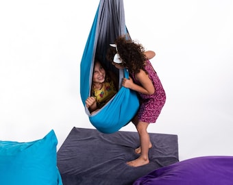 Hamaca sensorial para niños y bebés - Silla columpio de algodón para la habitación infantil, juego activo inspirado en la terapia, regalo para la sala de juegos