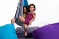 Kids Hanging Sensory Swing Chair Ages 3–8 - Indoor/Outdoor Cotton Hanging Hammock for Play, Movement and Fun product logo