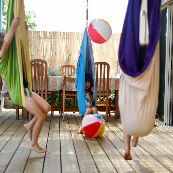 Stoffschaukel, Hängemattenschaukel, Indoor-Spielplatz, Kinder-Fitnessstudio, Kleinkind-Fitnessstudio, Spielzimmer, Kindersportraum, Kindersportspielzeug, Indoor-Hängestuhl