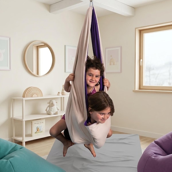 Playroom Gift for Kids and Toddlers- Indoor Hammock Swing for Active Play, Sensory Fun & Kids Room Joy