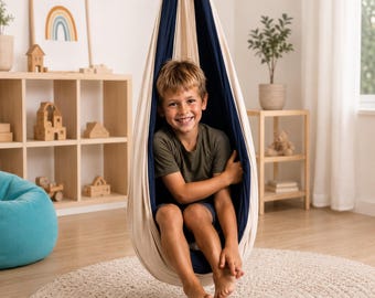 Sensory Cotton Swing Chair for Indoor Playground, Child Sensory Hammock, Kids Room Decor, Playroom Gift