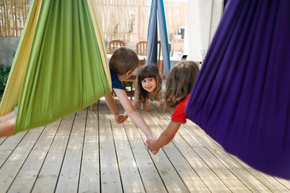 Montessori Furniture - Kids Indoor Sensory Swing Chair, Indoor / Outdoor Cotton Hammock