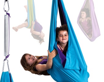 Sensory Swing, 6 Year Old Gift, 7 Year Old Gift, 8 Year Old Gift, Kids Gym, Indoor Playground, Playroom, Kids Swing, Kids Hammock, Toy Gift