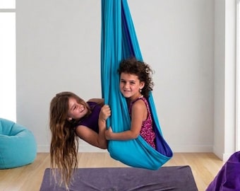 Kids Indoor Hammock Swing – Sensory Play, Playroom Active Fun, Cotton Nest