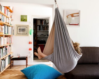 Hängmatta för barn inomhus, lägenhetsvänlig hängstol för små utrymmen och aktiv lek