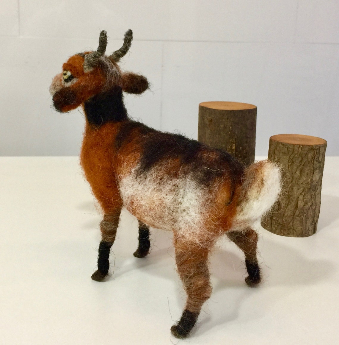 Needle felted goat wool goat goat figurine goat sculpture Etsy