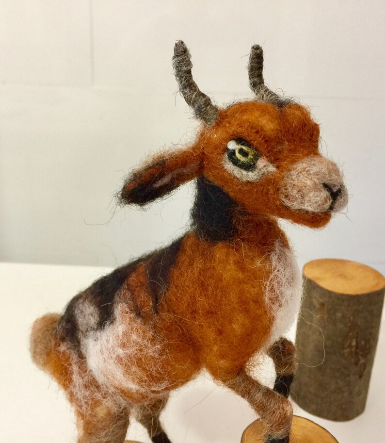 Needle felted goat wool goat goat figurine goat sculpture Etsy