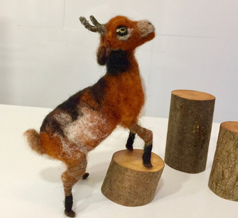Needle felted goat wool goat goat figurine goat sculpture Etsy
