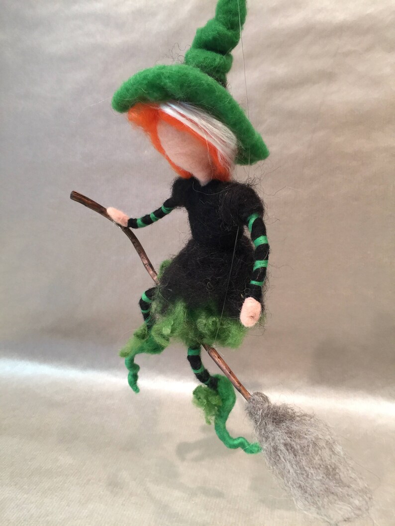 Needle felted witch wool witch Waldorf inspired Halloween Etsy