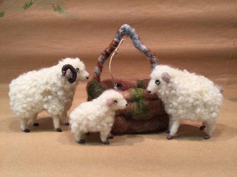 Needle Felted Nativity Nativity Set Nativity Animals | Etsy
