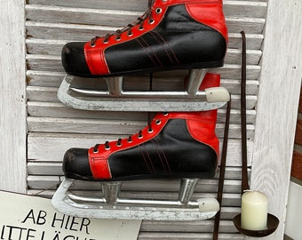 Patins de hockey sur glace vintage décoration hiver