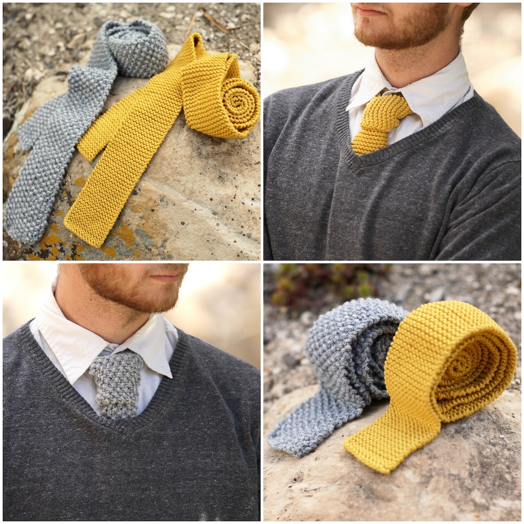 Knit Tie Pattern: Simply Ties, Two Textures (PDF Download) - Etsy