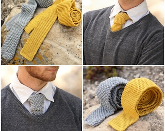 Knit Tie Pattern: Simply Ties, Two Textures (PDF Download)