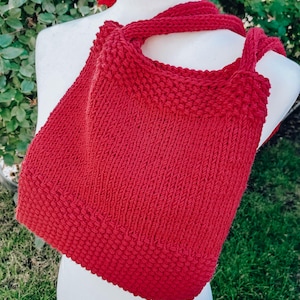 Knit Tote Bag Pattern: Simply Market Bag (PDF Download)