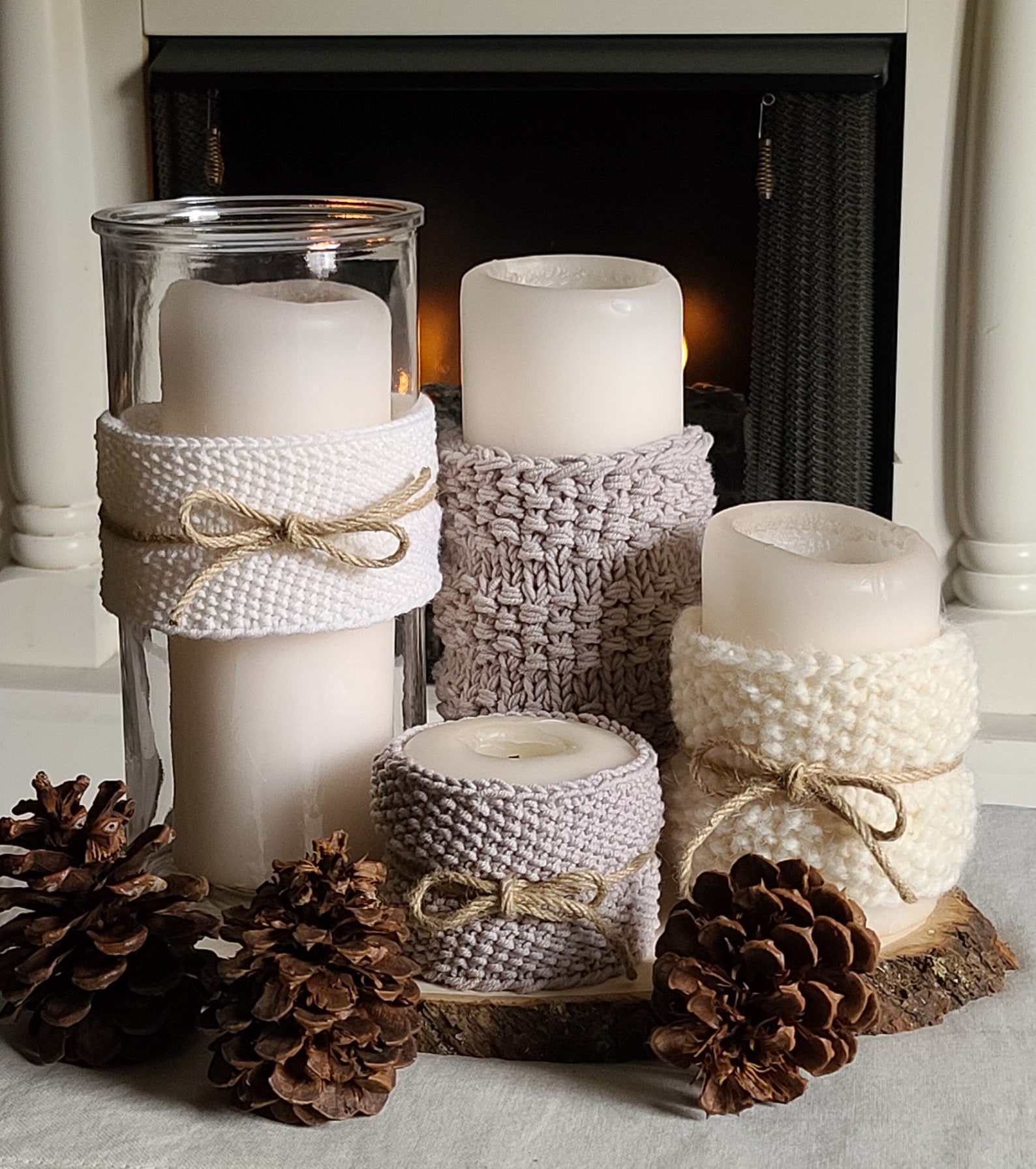 Simply Candle Cozy / Easy Knit / Quick Knit / Gift Idea / Home