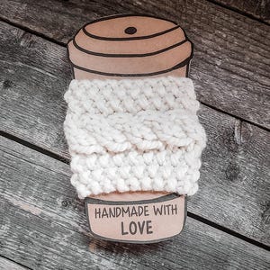 Pattern: Chubby Cable Cup Cozy / gift idea / teens / woman / coffee / tea / teacher gift / Knitting Patterns PDF Instant Download ONLY
