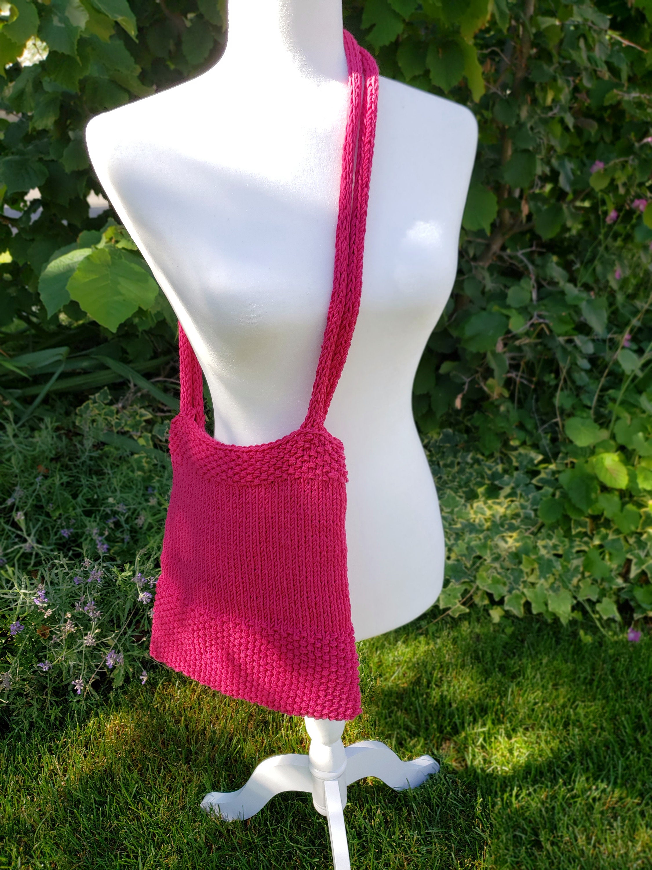 TYPESERVICE ♥ Glittered Rose Handmade Knitted Bag Rose Bag | Handmade Flower Purse, Bagstreetgirls Crochet