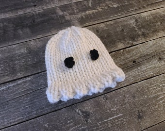 Boo Baby Beanie Knitting Pattern: Ghost Hat (PDF Download)