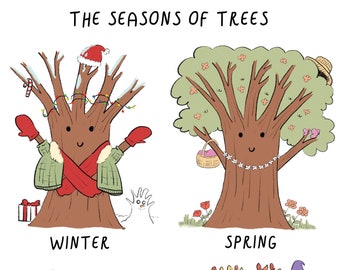 The Seasons Of Trees - A4 Print