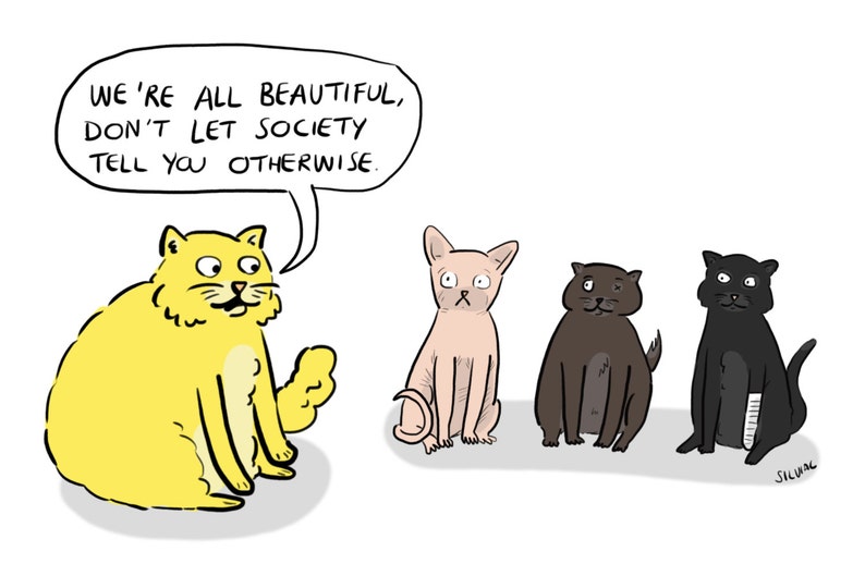 A5 Body Positive Cats image 1