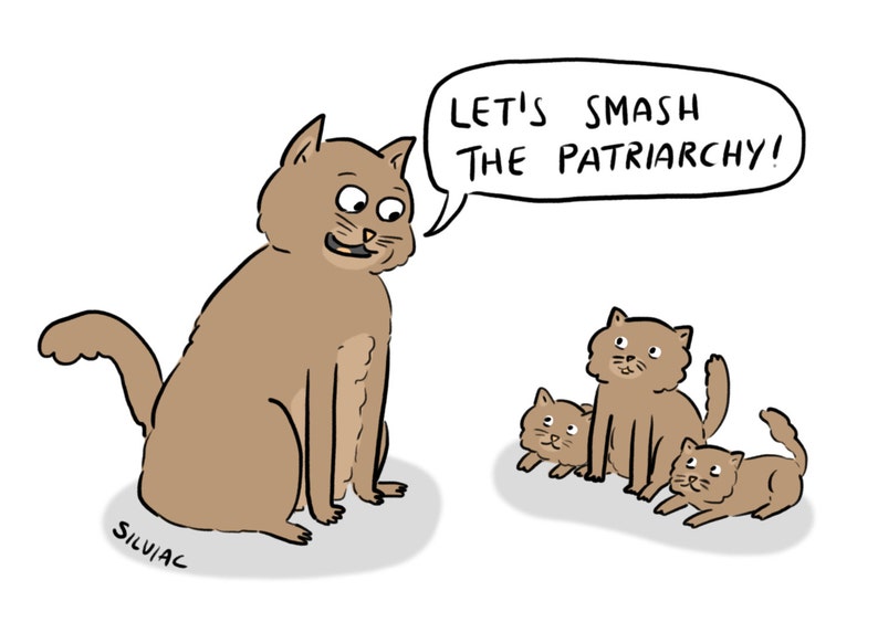 A5 Smash The Patriarchy Cats Print image 1