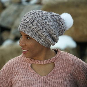 LOOM Huntress Beanie / toque / knit hat / Slouchy / teens / woman / men / Loom Knitting Pattern PDF Download ONLY