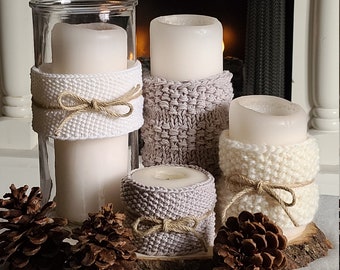 Modèles de tricot LOOM Candle Cosy : décoration d'intérieur facile à tricoter (téléchargement PDF)