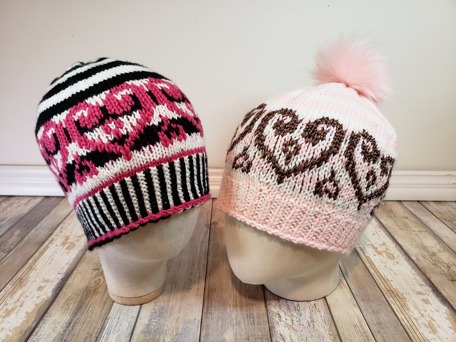 LOOM Knitting Pattern Hearts Amour Toque / Beanie / Fair Isle Etsy