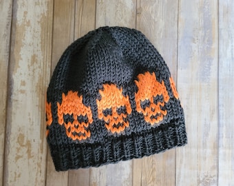 LOOM Simple Skullies Beanie / toque / knit hat / unisex / men / teens / woman / easy / Loom Knitting Patterns PDF Instant Download ONLY