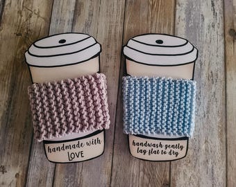 Patrones de tejido LOOM Funda para taza blandita: Tejido fácil para principiantes, hecho a mano e imprimible (descarga en PDF)