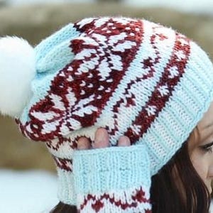 LOOM Faire Winter Beanie / Fair Isle / knit hat / toque / teens / woman / Loom Knitting Pattern PDF Instant Download ONLY