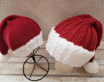 LOOM Knitting Patterns Santa Hat: Jolly Yuletide Stocking Cap (PDF Download)