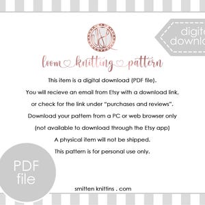 LOOM Knitting Patterns Fair Isle Beanie, Slouchy Winter Hat (PDF Download) image 9