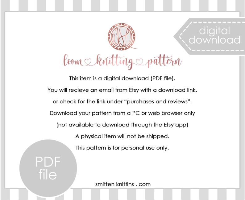 LOOM Knitting Patterns Fair Isle Beanie, Slouchy Winter Hat (PDF Download) image 9
