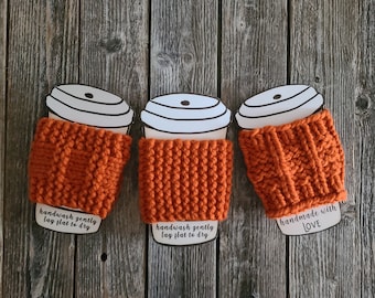 LOOM Knitting Patterns Easy Cup Cozy Pattern Bundle: Handmade Knit Printable (PDF Download)