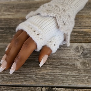 LOOM Tiara Fingerless Gloves / Fine & Small Gauge Loom / Women's Gift Idea / Loom Knitting Pattern PDF Instant Download ONLY image 8