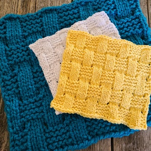 LOOM Basketweave Square / dishcloth / wash cloth / Spring / Summer / Afghan Square / Loom Knitting Patterns PDF Instant Download ONLY image 6