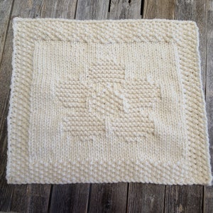 LOOM Pattern: Flower Square / dishcloth / wash cloth / blanket square / Loom Knitting Patterns PDF Instant Download ONLY